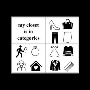 my closet is in categories
